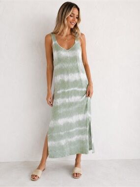 NWT Caroline Constas Sequin Tie Dye Maxi Dress Large